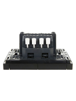 Выключатель проходной 2-кл. СП FORTE&PIANO 10А FP108 с индикацией черн. IEK FP-V22-1-10-1-K02