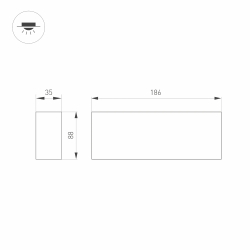 Светильник SP-ORIENT-SURFACE-TC-S186x35-15W Day4000 (WH, 30 deg, 230V) (Arlight, IP20 Металл, 5 лет) 031860