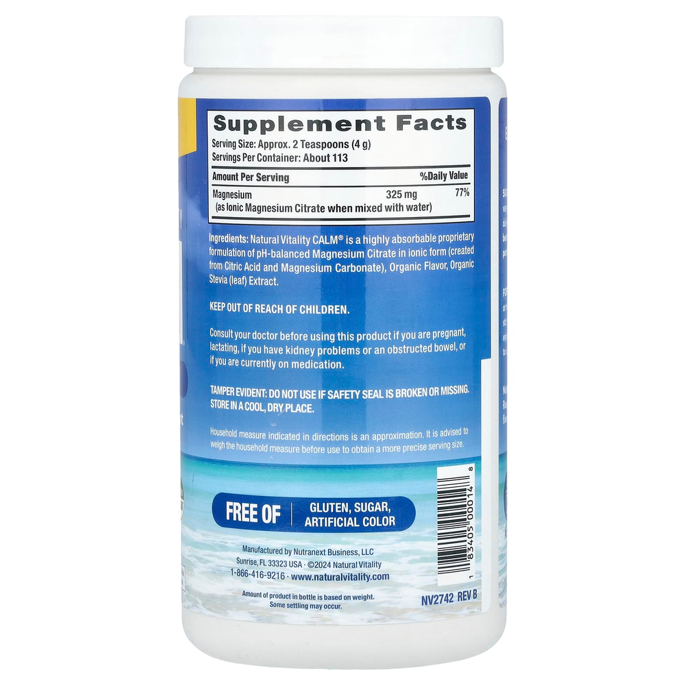 Natural Vitality, CALM®, смесь для расслабляющих напитков, сладкий лимон, 453 г (16 унций)