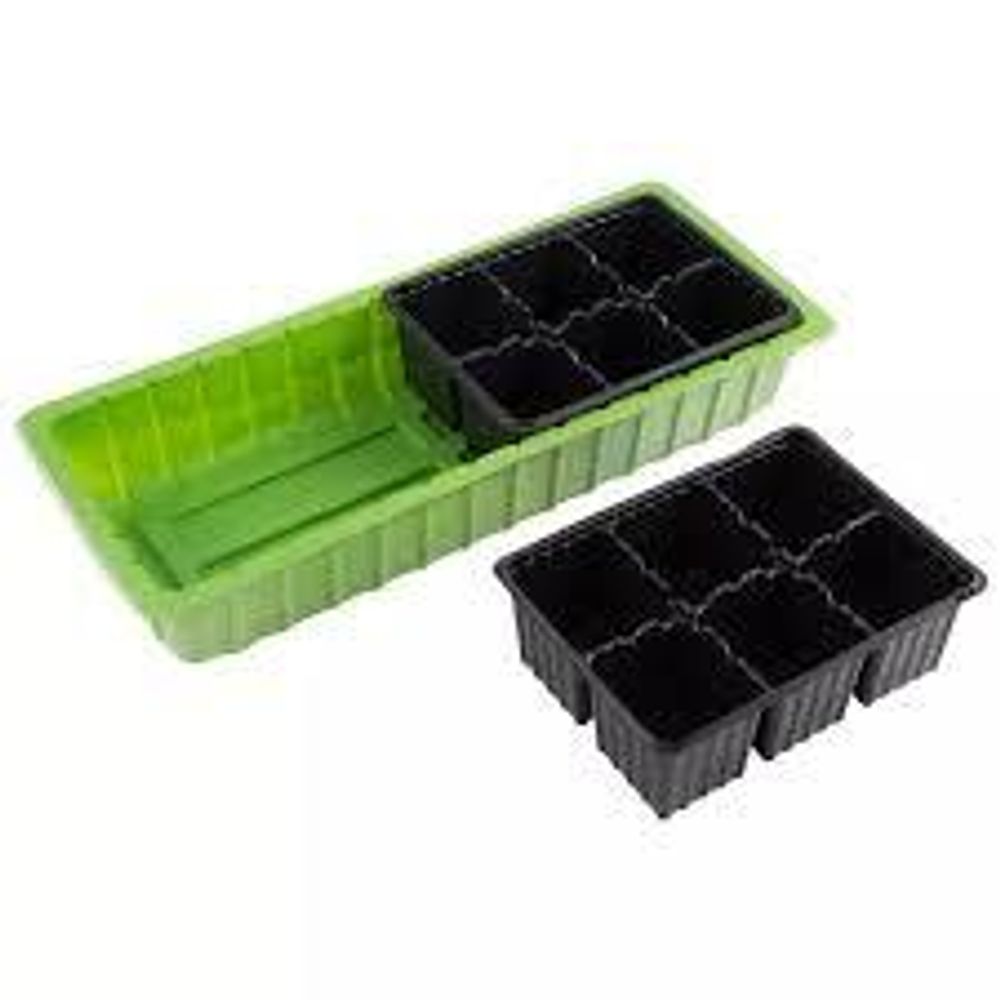 Минипарник д/рассады 12яч. квадр. (2вставки) 5*6*6см (120мл) пластик Агроформ 183909