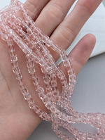 Стекло кубик 4мм, розовый