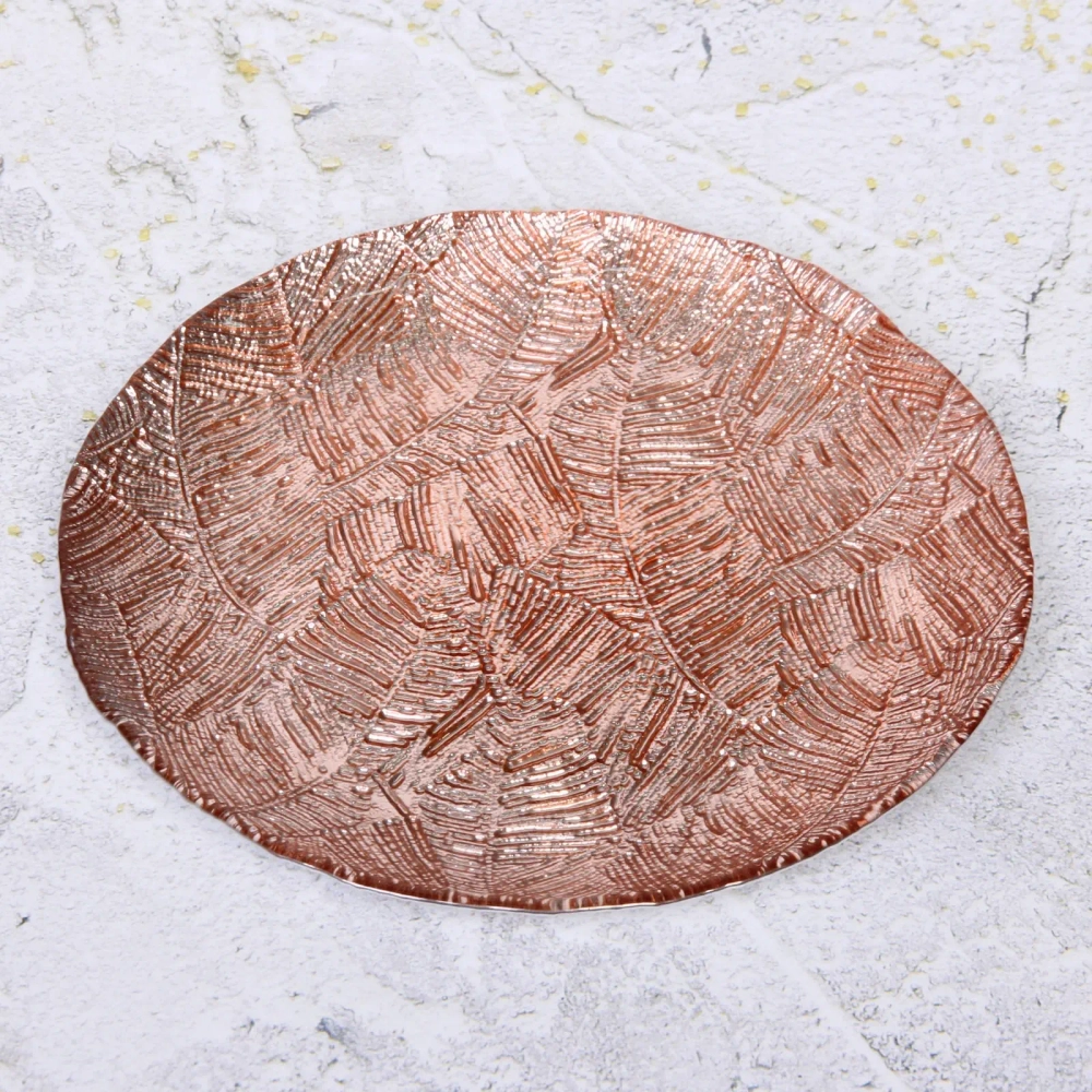 Тарелка 20см «Ривьера»розовое золото