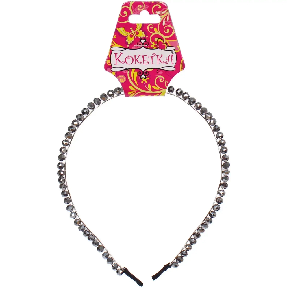 Ободок для волос «КОЛЛИНА», волна бусинки, микс 4 цвета, 0,3см (блистер Кокетка в минивложении)