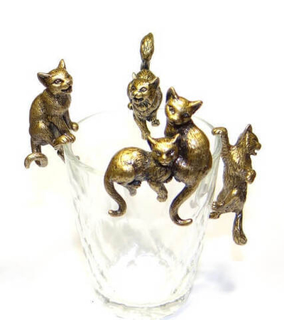 Набор фигурок для стакана Кошки,