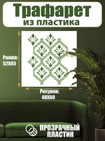 Трафарет для стен из пластика многоразовый 072