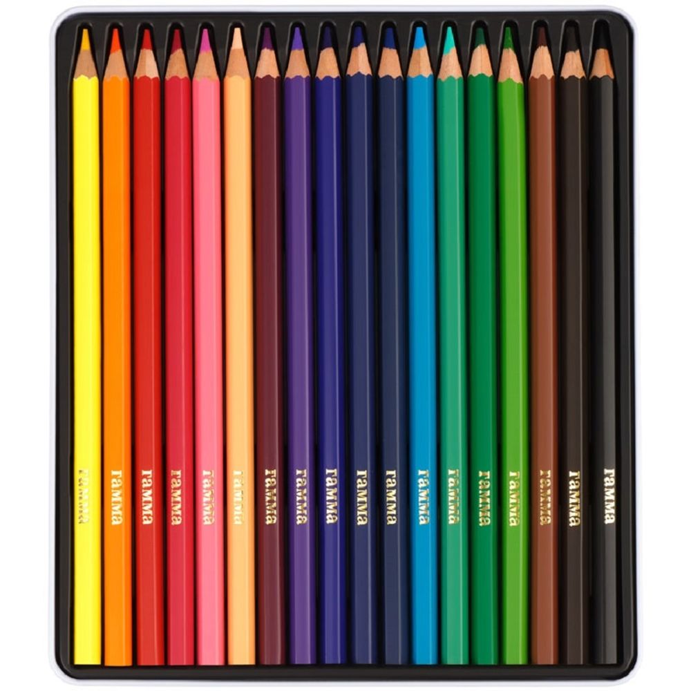 Карандаши цветные 18цв. Гамма Классические, метал. пенал