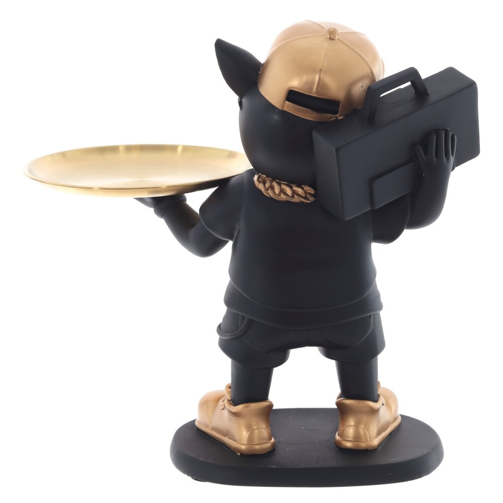 Фигурка декоративная с подносом Собака