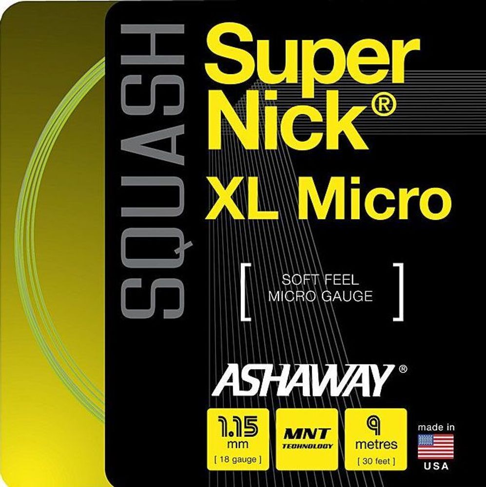 Теннисные струны Ashaway SuperNick XL Micro (9 m) - yellow (Polecany)