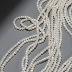 Жемчуг культивированный овальный A+ Grade, белый, 3,5мм