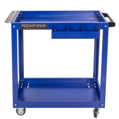 Тележка инструментальная 2-х полочная с навесным лотком и держателем отверток(350х770х820мм, размеры полок-60х350х700мм) Rock FORCE RF-1141342  RF-1141342