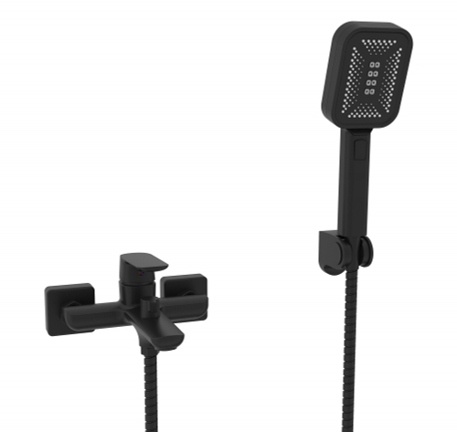 073532-C Смеситель од. для ванны кор. (ЧЕРНЫЙ) ViEiR (10/1шт)