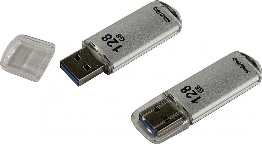 Флеш-накопитель 128 Gb Smartbuy V-Cut Silver 3.0