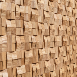 Деревянная мозаика для стен Wood Mosaic Домчик натур