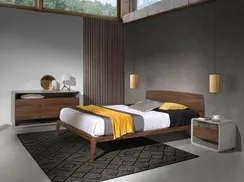 Прикроватная тумбочка Angel Cerda 7134 из ореха и лакированного МДФ