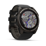 Умные часы Garmin FENIX 8 51 мм Solar Sapphire Carbon Gray DLC Titanium with Black/Pebble Gray Silicone