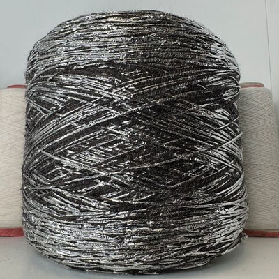 EMPORIUM - Luxury Production by Ri.go.; 90% меринос, 8% фольга, 2% п/а; 220м/100гр; col.9874, цвет: коричнево-серый в серебре; S507