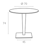 Стол пластиковый плетеный Siesta Contract Riva, антрацит