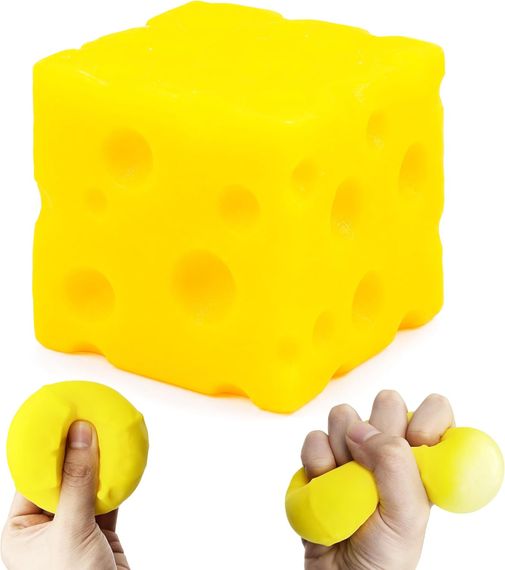 Cheese Cubes Squishy Toy Stress Balls for Adults and Kids