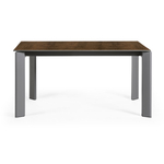 Стол Atta 160 (220) x90 антрацит, коричневый, керамика