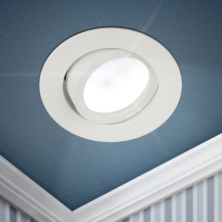 Светильник встраиваемый алюминиевый ЭРА KL86 WH под лампу MR16 GU5.3 белый