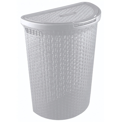Корзина для белья "eco style" 45л 460х265х610 мм (светло-серый)