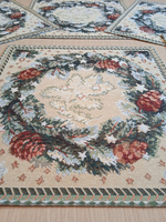 Набор декоративных гобеленовых салфеток Рождественский венок 32х32 (6 шт.)