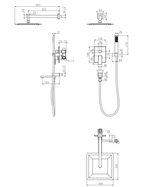 Душевая система скрытого монтажа Grocenberg GB5089BL-1 Чёрный матовый