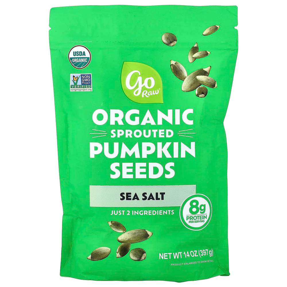 Go Raw, Органические семена тыквы с морской солью, 397 г (14 унций)
