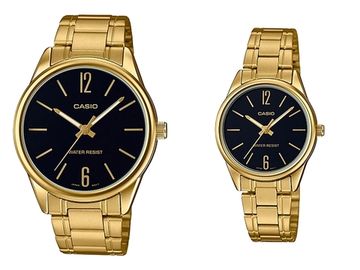 Парные часы Casio Standard: MTP-V005G-1B и LTP-V005G-1B