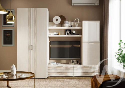 Гостиная Асти (сандал светлый/сандал светлый) Вариант №2