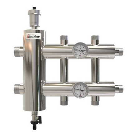 Распределительный коллектор с гидрострелкой 120 кВт, 3 контура