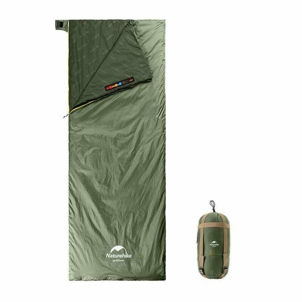 Мешок спальный Naturehike NH21MSD09 мини LW180, размер M, зеленый, 6927595777930