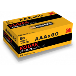 Батарейки Kodak LR03-60 (4S) colour box XTRALIFE Alkaline [K3A-60]