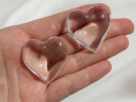 Подвеска "Сердце" 34,5мм, стекло