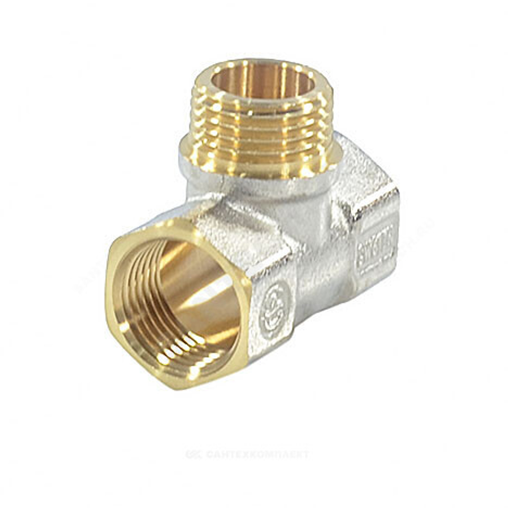 Тройник латунь никель Ду 15 (1/2") ВР/НР/ВР 9009 ГОСТ 32585-2013 Aquasfera 9009-01