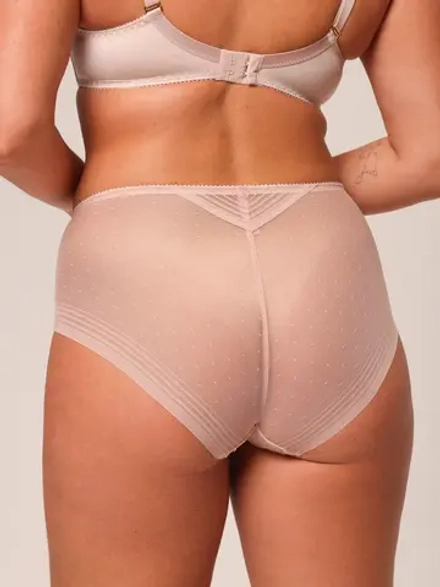 Трусы Zebra бикини с высокой линией талии (персиковый румянец)