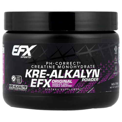 EFX Sports, pH-Correct®, моногидрат креатина, Kre-Alkalyn EFX, нейтральный, 100 г (3,53 унции)