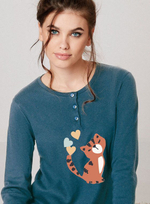 Пижама Romeo: кофта и брючки (Размер: L) (Цвет: бирюзовый)