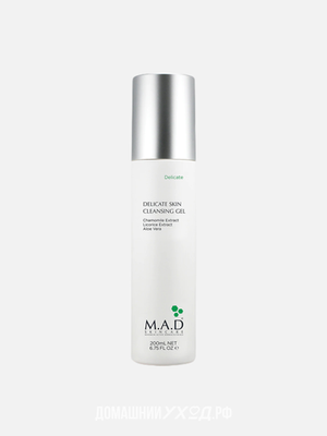 Очищающий гель для чувствительной кожи Delicate Skin Cleansing Gel, M.A.D Skincare, 200 мл