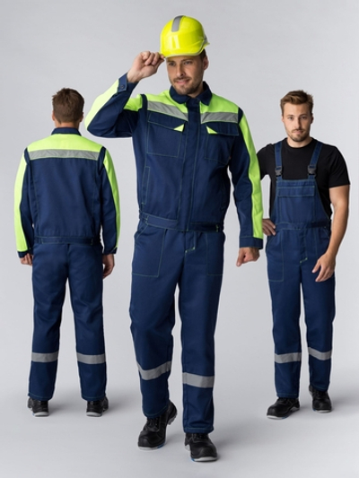 Костюм Сфера-2 СОП CH (тк.Смесовая,210) п/к, т.синий/лимонный