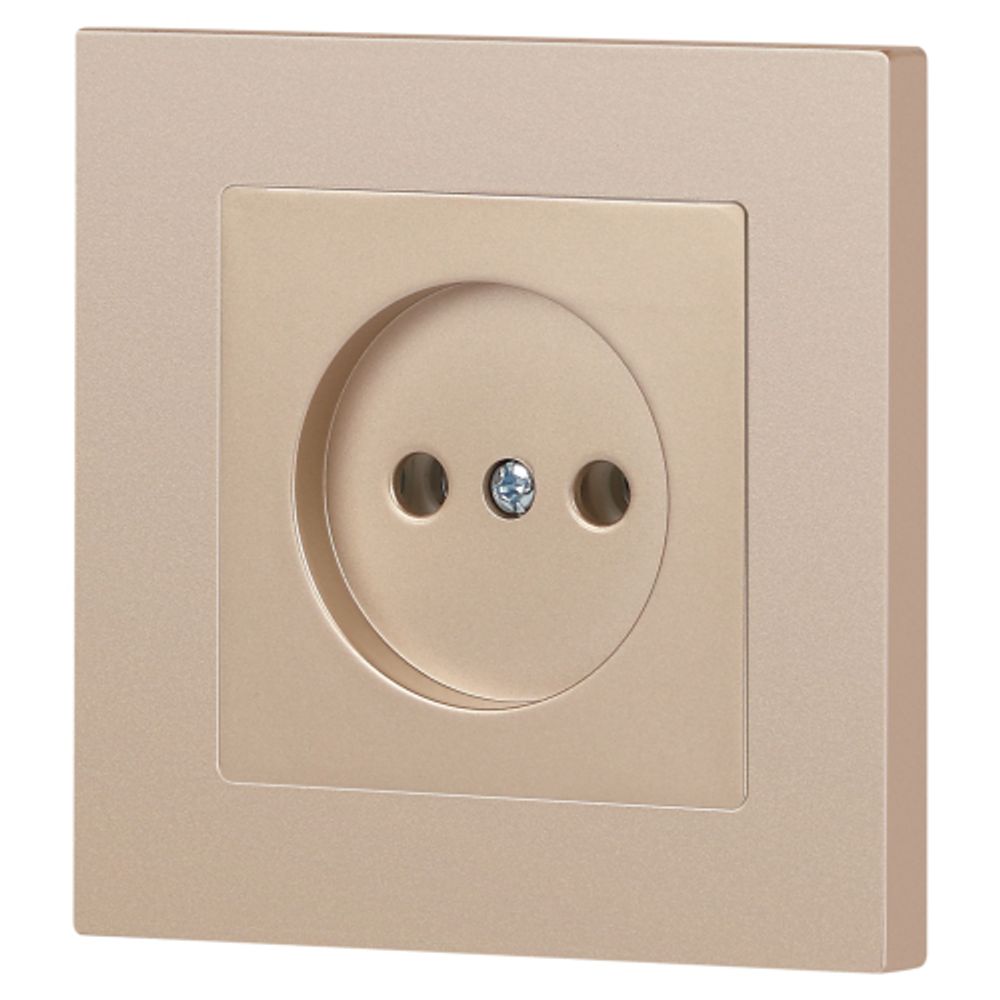 Розетка Intro Accent 6-201-04 2P 16А-250В IP20 СУ AL/CU шампань | Intro