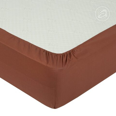 Простыня на резинке 180*200 "Коричневый" 985 АРТПОСТЕЛЬ поплин