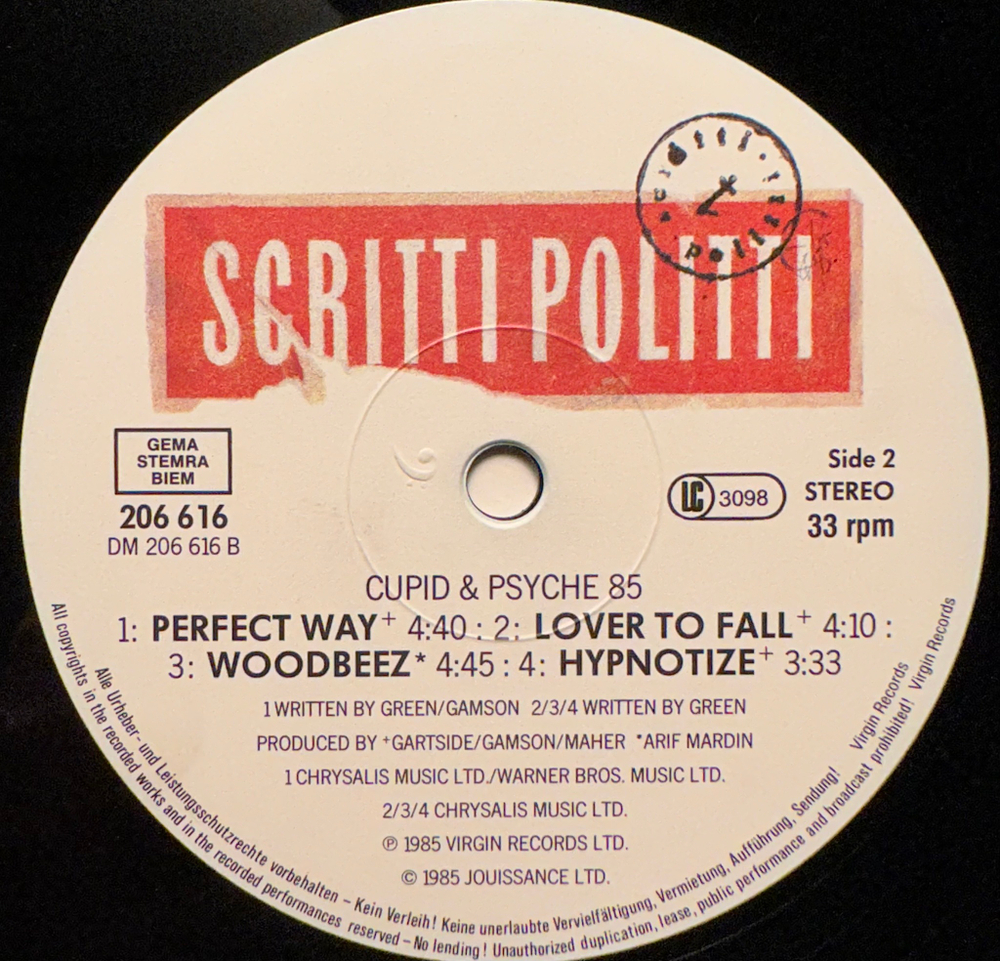 Scritti Politti - Cupid & Psyche 85 (Европа 1980г.)