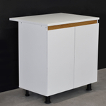 Кухонный модуль напольный, 80х60х85, Валенсия, 2 двери со столешницей, белый, Dipriz