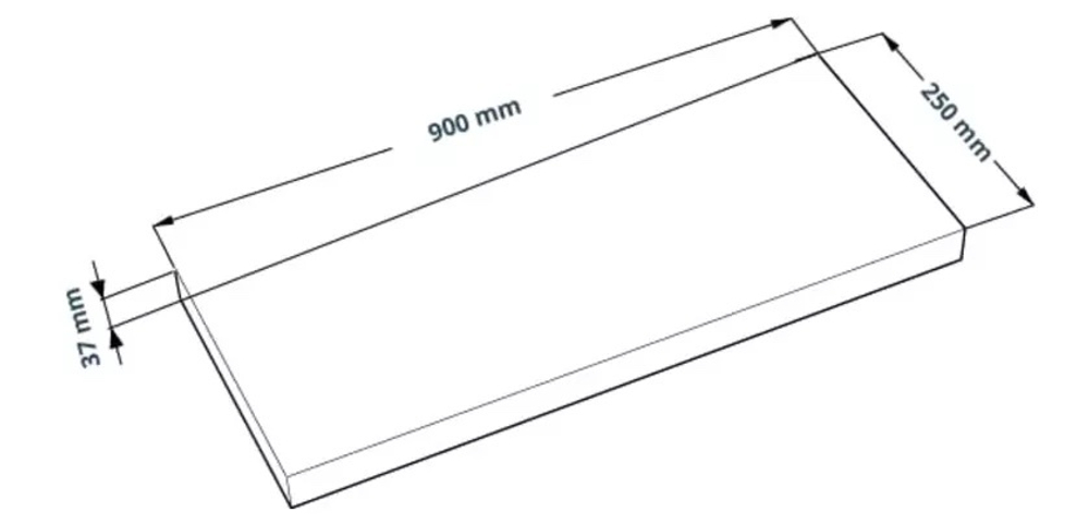 Полка настенная ФОРА 1.9, белая, 90*25*3.7 см