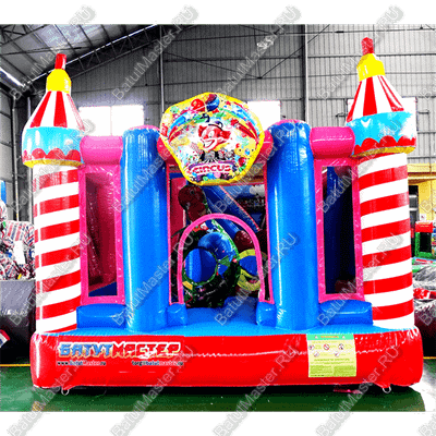 Коммерческий надувной батут "Яркий цирк" 6*4*3 м