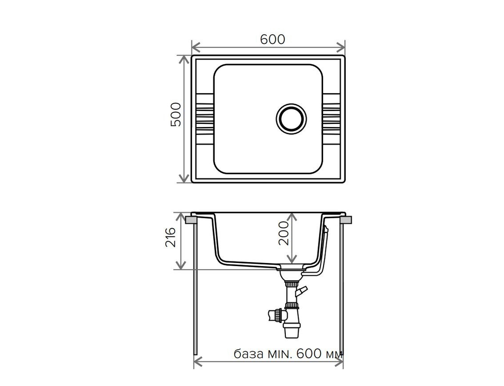 Мойка POLYGRAN F-20 песочный № 302