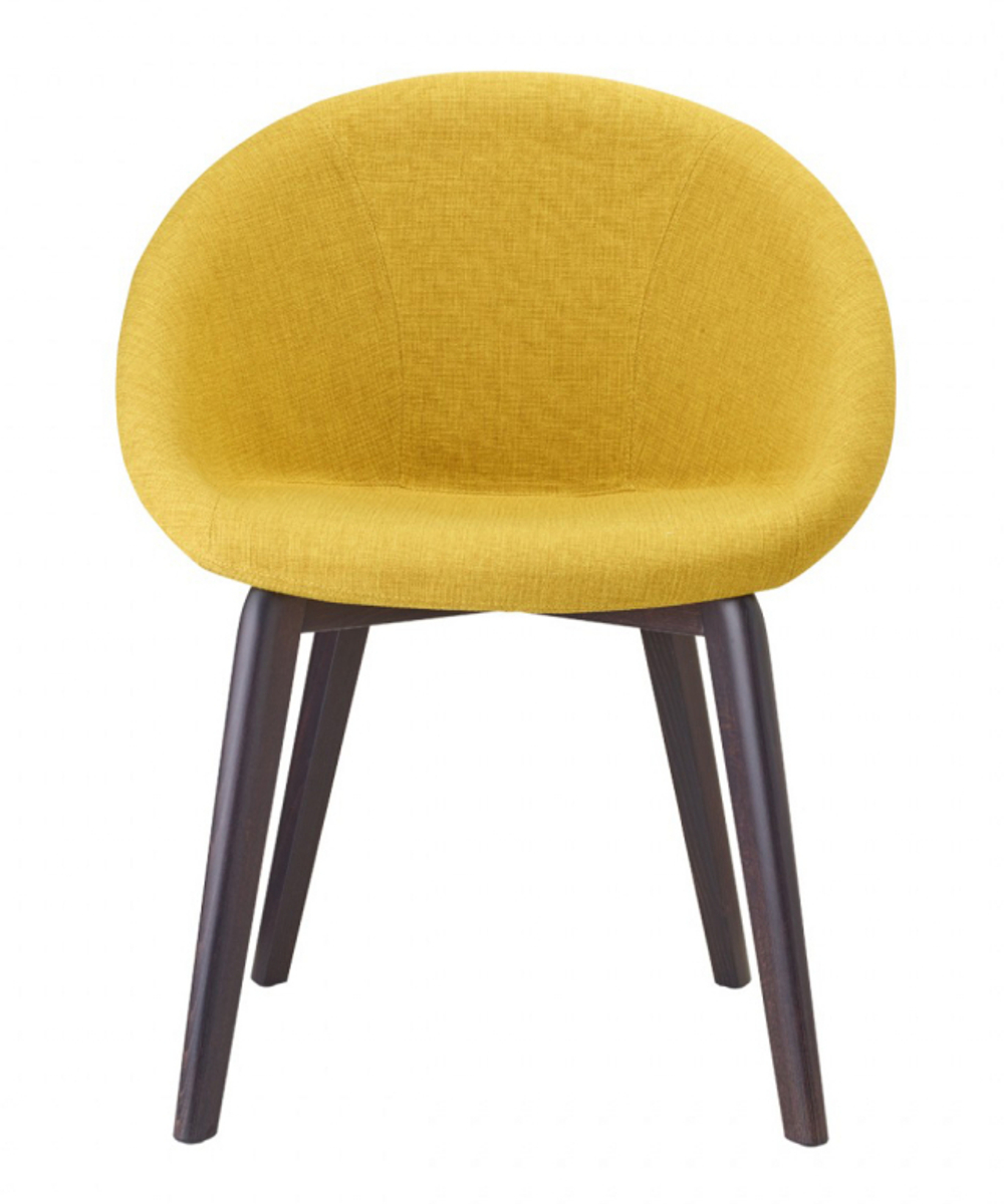 Кресло с обивкой Scab Design Natural Giulia Pop, венге, желтый