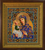 Ткань с нанесенной авторской схемой Образ Божьей Матери"Иерусалимская" (+инструкция)