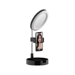 Косметическое зеркало с кольцевой лампой подсветкой Live makeup multipurpose desk lamp G3 (Черное)